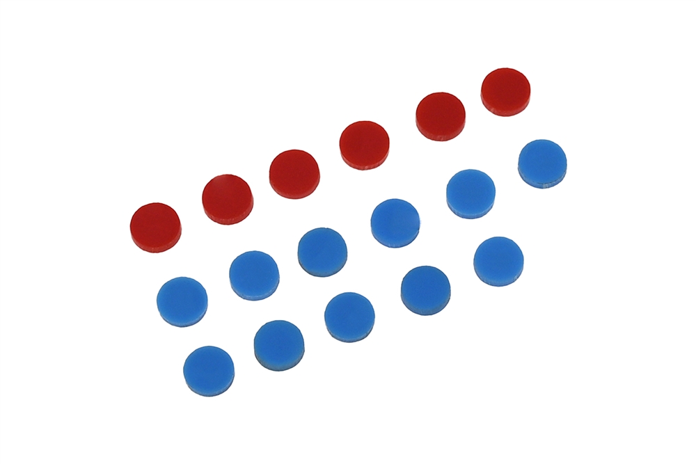 Red & Blue Plastic Replacement Dots for Small Movable Alphabet - Print