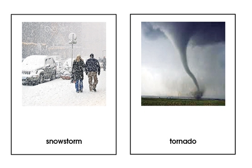 Weather Set 2 Plastic Cards for Ages 3-6