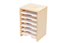Geometric Shape Cards with Wooden Cabinet