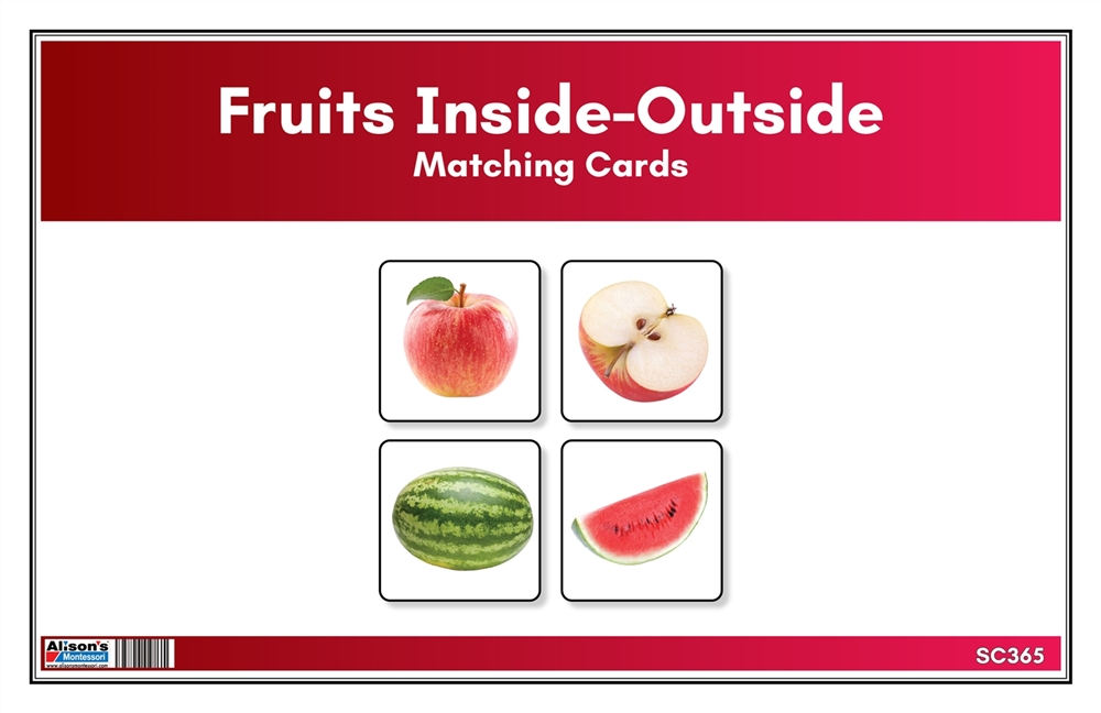 Fruits Inside-Outside Matching Cards - Complete Set