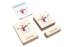 Parts of a Snowman Wooden Nomenclature Cards (3-6)
