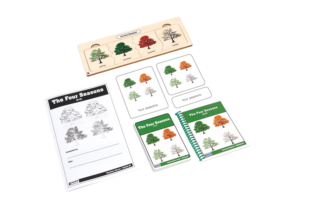 The Four Seasons Puzzle with Nomenclature Cards  3-6 (Printed)
