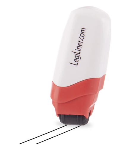 LegiLiner Self-Inking Teacher Stamp-3/8-inch Double Solid Handwriting Lines Roller Stamp