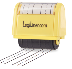 LegiLiner Self-Inking Teacher Stamp-Double Stack 1/2-inch Handwriting Lines Roller Stamp
