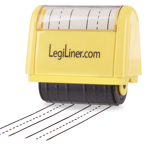 LegiLiner Self-Inking Teacher Stamp-Double Stack 1/2-inch Handwriting Lines Roller Stamp