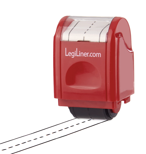 LegiLiner Self-Inking Teacher Stamp-3/4-inch Dashed Handwriting Lines Roller Stamp