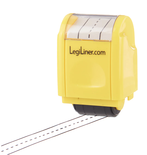 LegiLiner Self-Inking Teacher Stamp-1/2-inch Dashed Handwriting Lines Roller Stamp