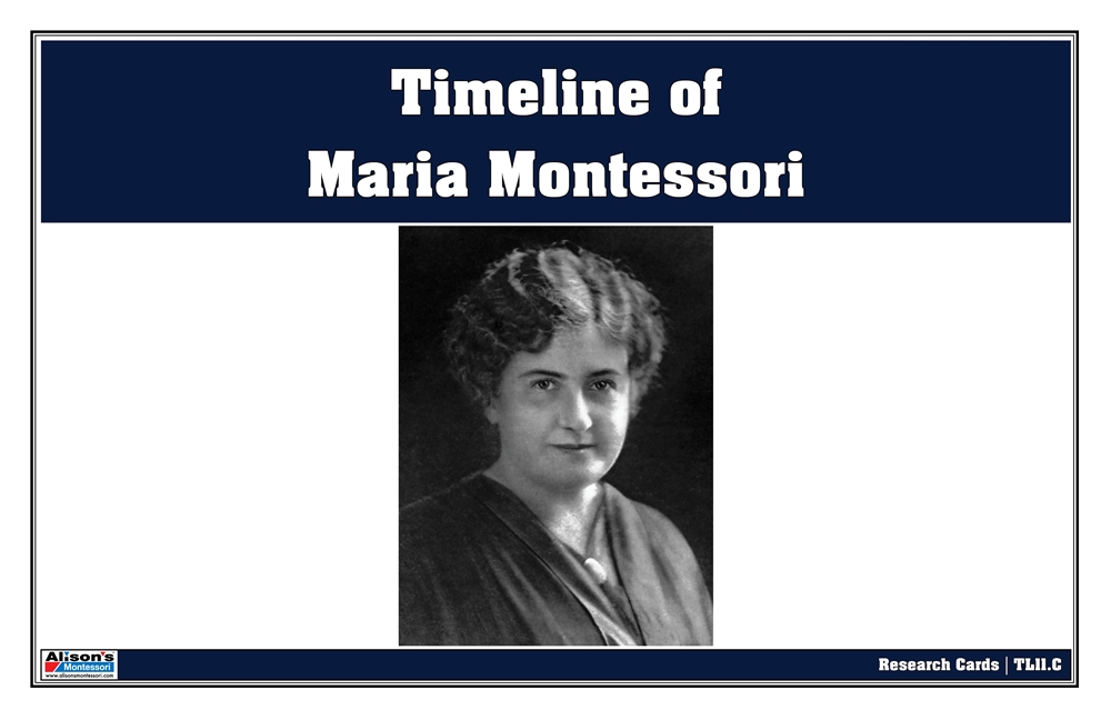 Timeline of Maria Montessori Research Cards