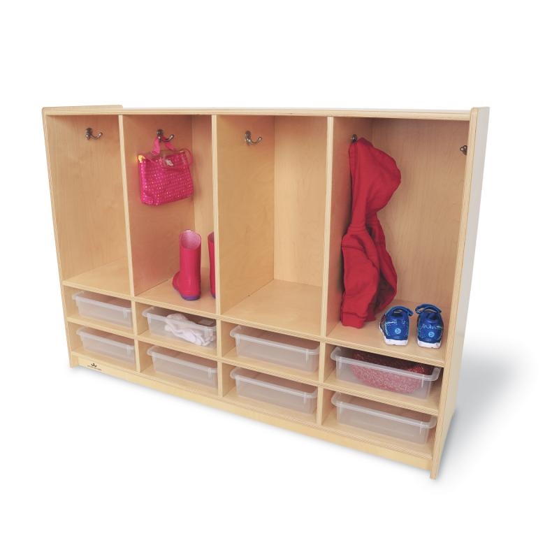 Toddler Eight Section Coat Locker With Trays