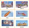 World Transportation Plastic Cards for Ages 3-6