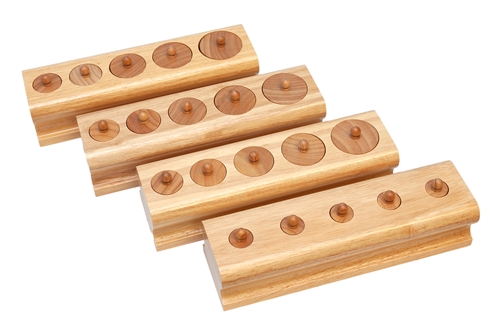 Knobbed Cylinders: 5 Cylinder Blocks (Set of 4)