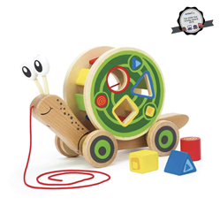 Walk-A-Long Snail Wooden Pull Toy