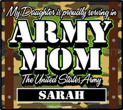 Personalized Army Mom car window stickers decals