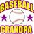 Baseball GRANDPA Window Decals Stickers or Magnets