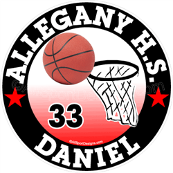 basketball clings stickers decals & magnets