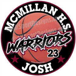 basketball car stickers clings decals & magnets