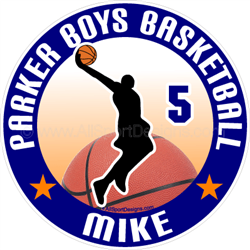 basketball car clings stickers decals & magnets