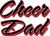 cheerleading DAD stickers decals clings & magnets