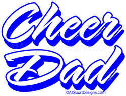 cheerleading DAD stickers decals clings & magnets