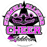Cheerleading car window stickers decals magnets