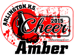 cheerleading car window stickers decals magnets tshirts