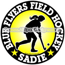 Field hockey window sticker cling decal magnets