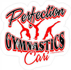 gymnastics stickers decals magnets tshirts