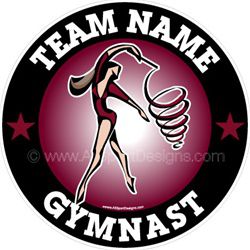 gymnastics stickers decals clings & magnets