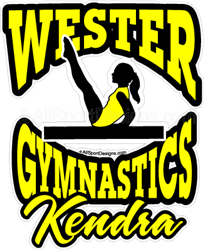 gymnastics stickers decals clings & magnets