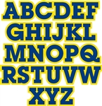 #HELMET122 Front Letter Helmet Decals