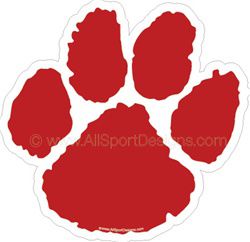 Paw Print helmet sticker decals