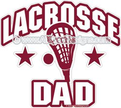 Lacrosse DAD decals stickers clings & magnets