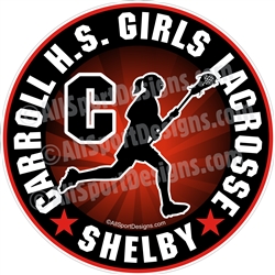 lacrosse girl decals stickers clings & magnets