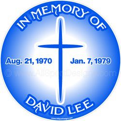 IN MEMORY OF stickers clings decals & magnets