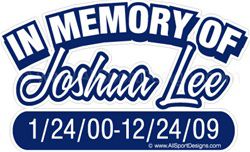 IN MEMORY OF stickers clings decals & magnets