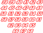 helmet numbers stickers decals