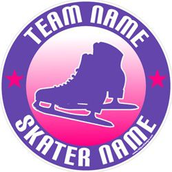 ice skating stickers clings decals & magnets
