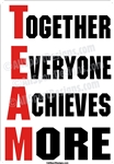 TEAM Together Slogan sport decals magnets
