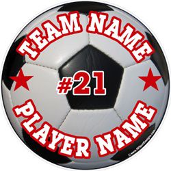 soccer window sticker decal clings & magnets