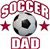 soccer dad window sticker decal clings & magnets