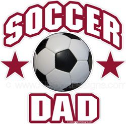 soccer dad window sticker decal clings & magnets