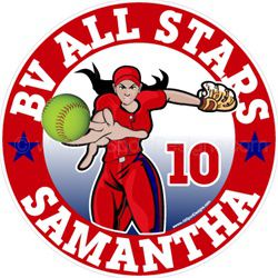 softball stickers clings decals & magnets