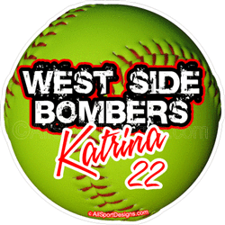 Softball Car Decals Magnets & Yard Signs