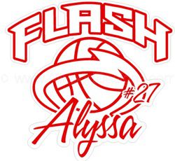 TN Lady Flash basketball stickers decals magnets & wall decals
