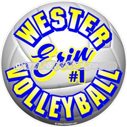 volleyball stickers decals clings & magnets