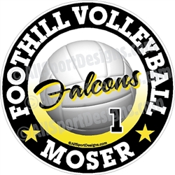 Volleyball Car Decals Magnets and Yard Signs