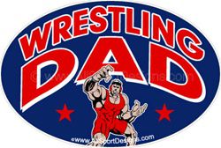 Wrestling DAD car stickers decals clings & magnets