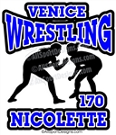 Wrestling Female window sport stickers decals clings & magnets