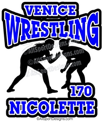 Wrestling Female window sport stickers decals clings & magnets