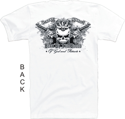 American Freedom Skull & Guns Patriotic T-Shirt